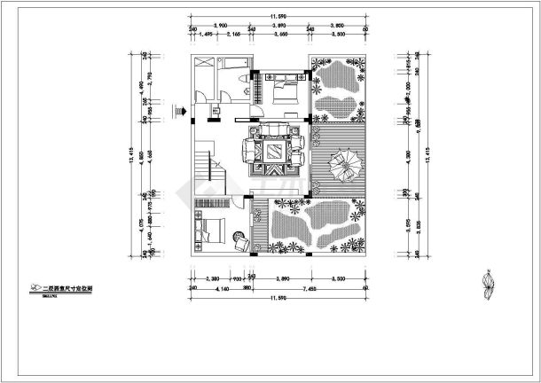 某市郊中式风格高级别墅装修方案设计施工CAD图纸-图一