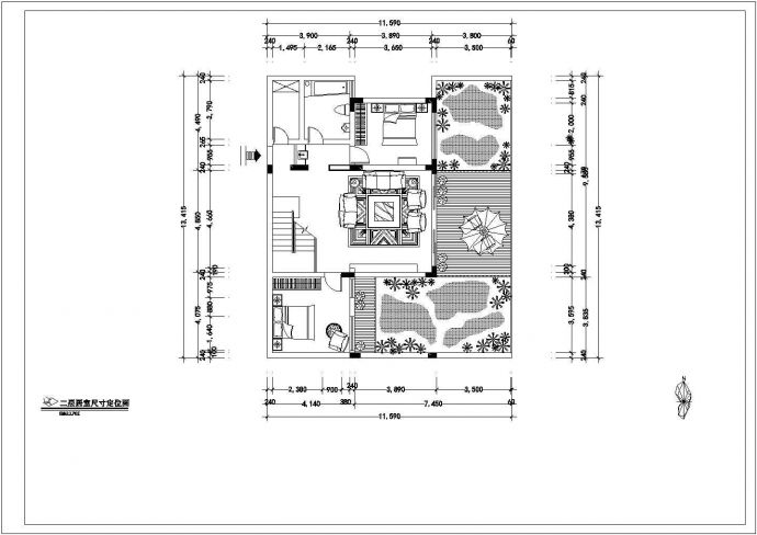 某市郊中式风格高级别墅装修方案设计施工CAD图纸_图1