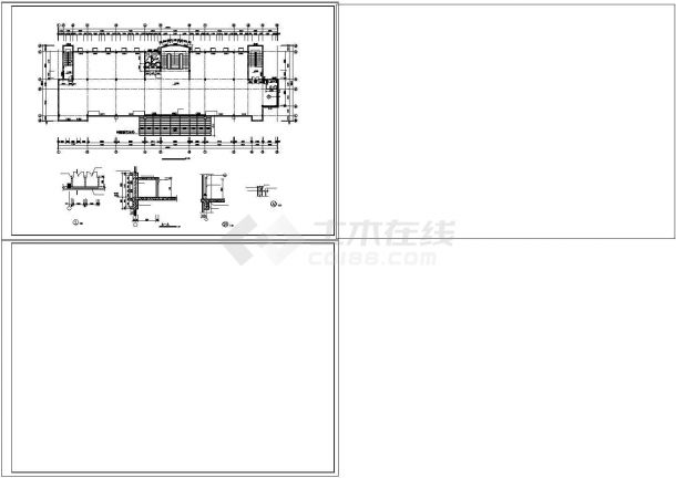 办公楼设计_某地区独栋办公楼建筑cad施工设计图-图一