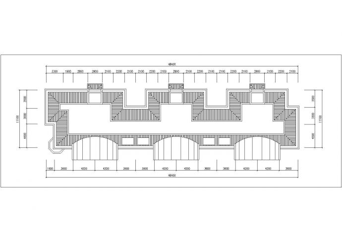 南京市某居住区某小区6层砖混住宅楼建筑设计CAD图纸（每层525平米）_图1