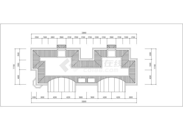 银川市某大学小区6层砖混住宅楼建筑设计CAD图纸（每层360平米）-图一