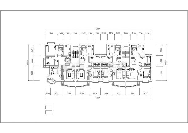 银川市某大学小区6层砖混住宅楼建筑设计CAD图纸（每层360平米）-图二