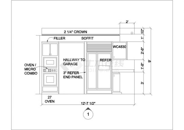 某地区豪华多层别墅建筑设计施工CAD图纸-图二