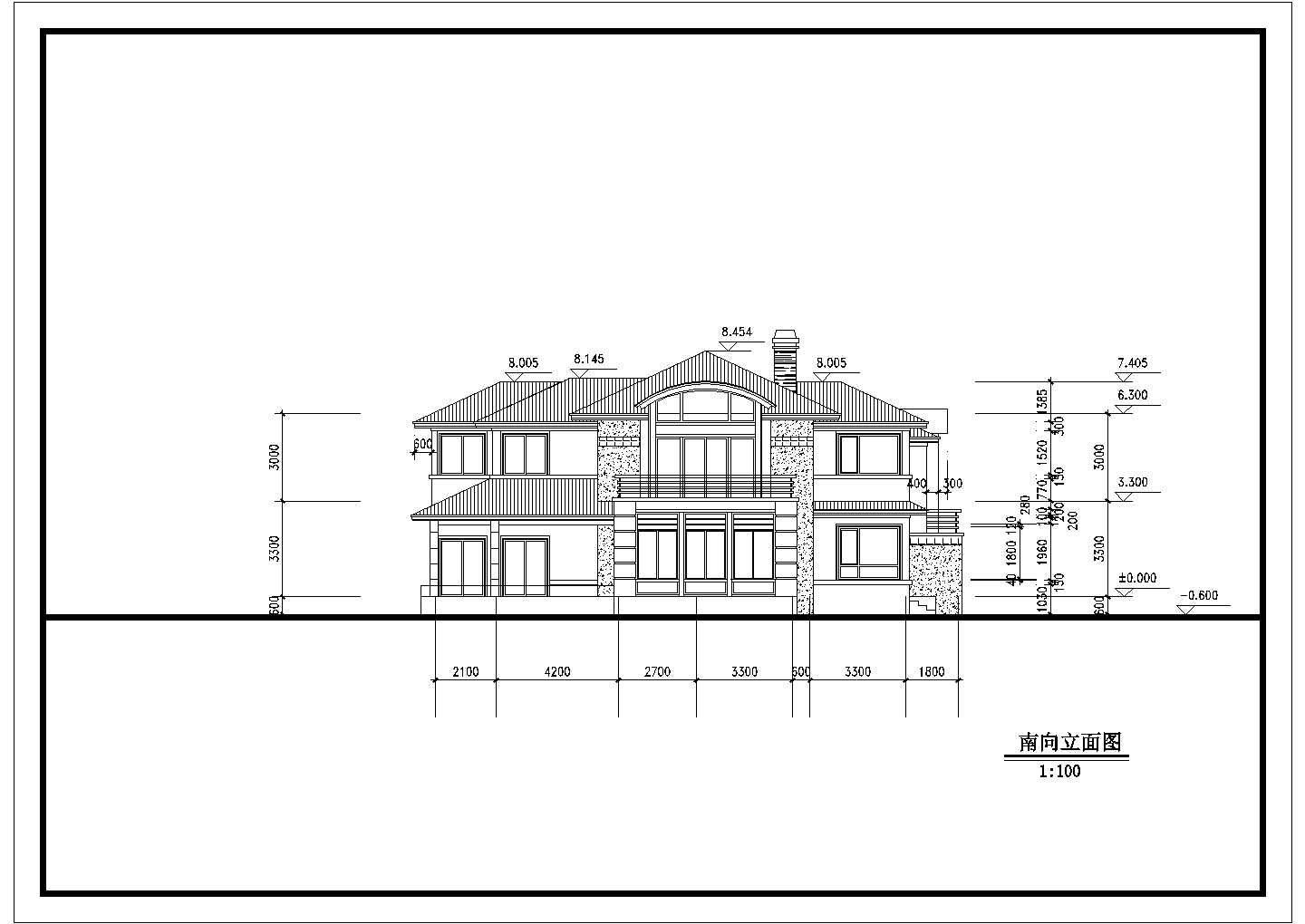 某地区高级小区二层别墅整套方案设计施工CAD图纸