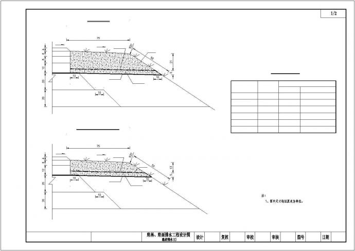 某地区高速公路路基路面排水方案设计施工CAD图纸_图1