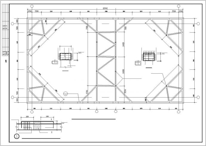 某地区高压喷射注浆桩内支撑基坑支护方案设计施工CAD图纸_图1