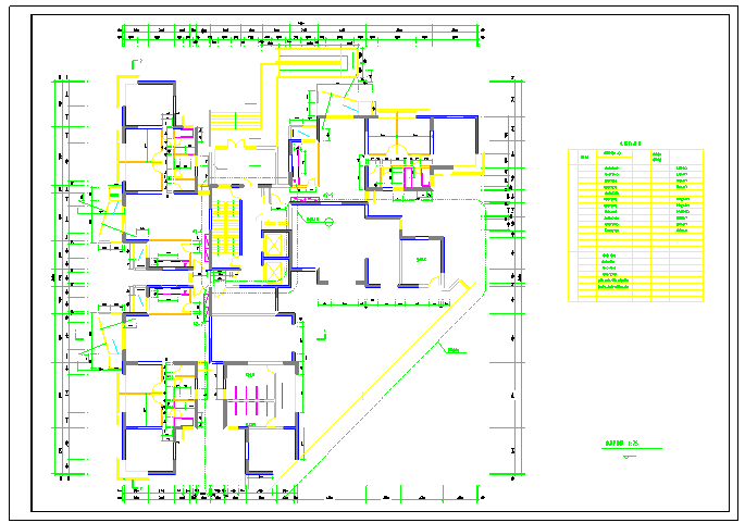 某标志性建筑物高层全套建筑施工图全套CAD图纸（标注详细）_图1