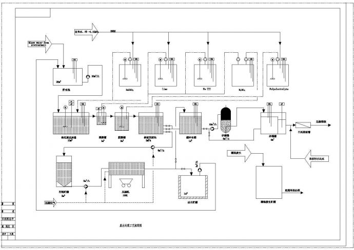 某工厂含铬废水处理流程图cad图纸_图1
