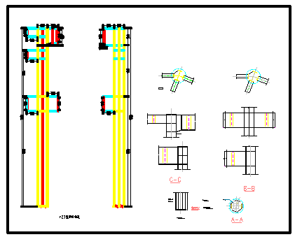某框架结构办公楼设计CAD全套施工图纸（含总平面图设计）-图二