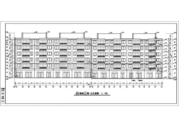 安康市旭嘉园小区6层砖混结构组合式住宅楼建筑设计CAD图纸-图二