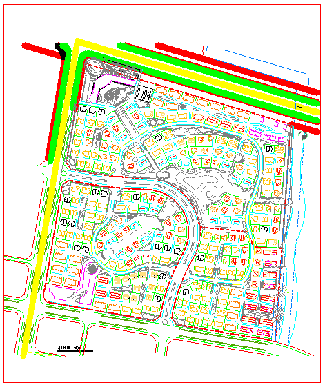 某特色别墅规划总平面图CAD全套建筑施工图（含总平面图设计）_图1