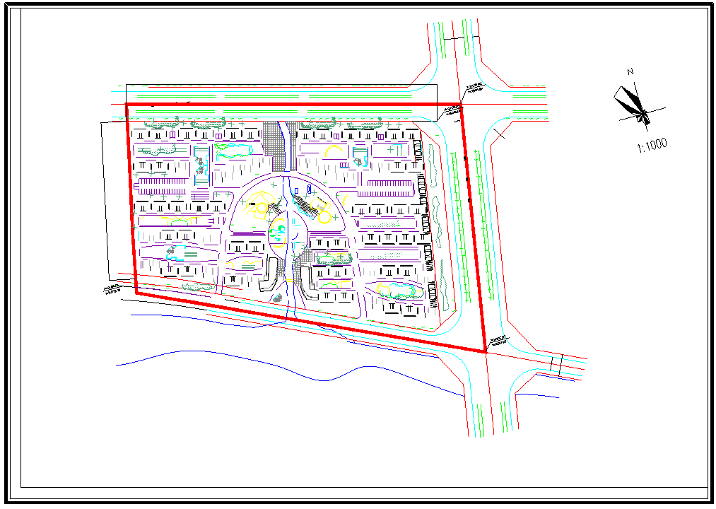 某特色小区规划及景观设计CAD全套建筑施工图纸（标注详细）