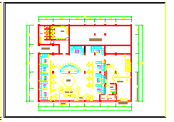 私人会所室内精装修cad平面设计施工全图-图二