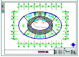 完整圆型建筑会所室内装饰竣工cad图-图二