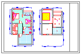 某小二层别墅室内装修cad设计施工图纸-图二