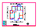 小两居样版房完整室内装修设计cad方案施工图纸-图二