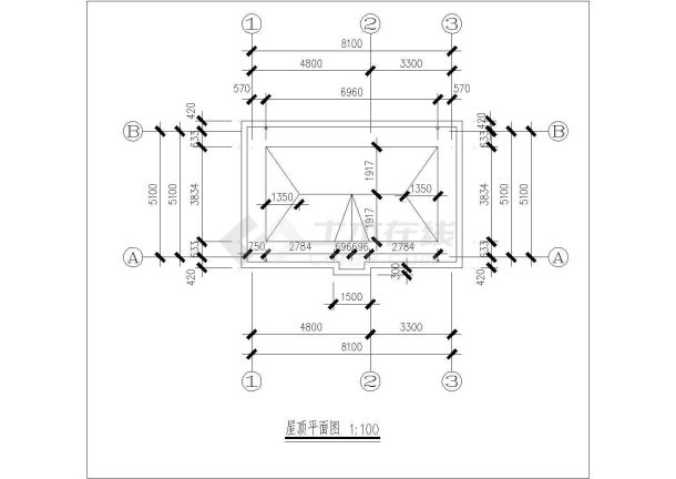 1层45平米小型公厕施工设计图纸（首层平面 屋顶平面 四个立面 二个剖面 施工说明）-图一