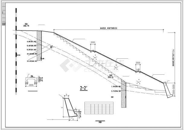 挡土墙护坡结构详细设计施工图-图二