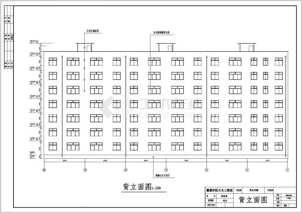 4000平米左右七层框架结构住宅楼建筑设计图（全套图纸及计算书）-图一