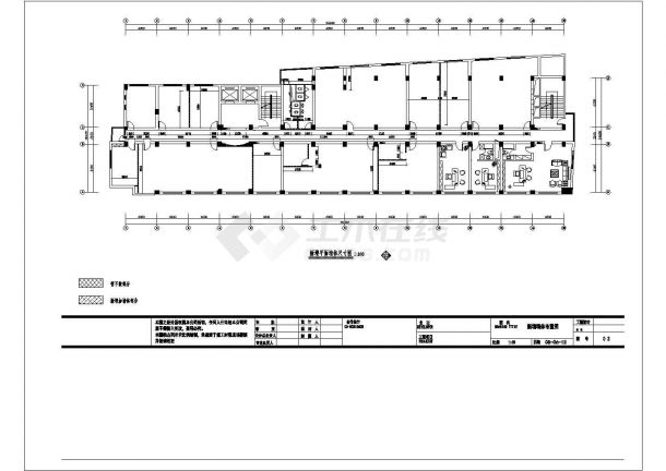 某办公空间装修设计cad施工图（含效果）-图二