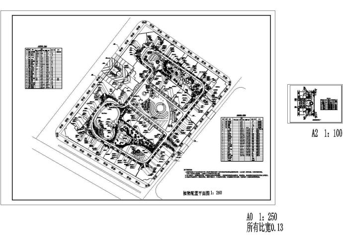 某城市园林景观设计cad总图(带效果图)_图1