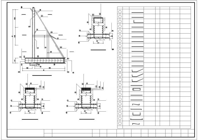扶壁式挡土墙设计图（CAD,10张图）_图1