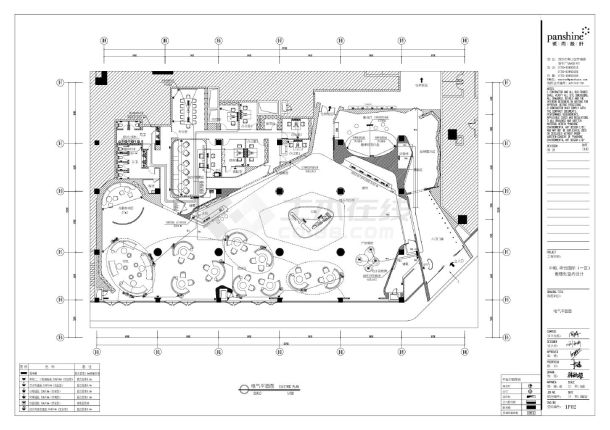 中粮.祥云国际（一区）售楼处室内设计-电气装饰施工CAD图-图二