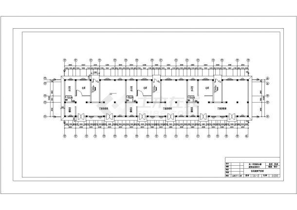 2661.77平米五层框架商住楼工程量计算、清单计价、基础定额（CAD建筑、结构图）cad图纸-图一