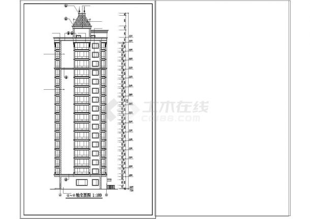 太湖山庄别墅建筑景观及平面cad设计施工图纸-图二