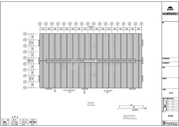某公司3*21米轻型门式刚架结构厂房设计cad全套结构施工图（含设计说明）-图二