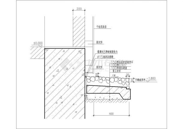 某散水CAD完整构造节点设计图纸-图一