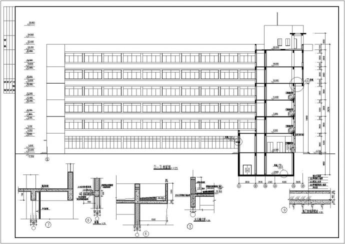 某主体六层局部七层框剪结构商务楼设计cad全套建筑施工图纸（含结构设计）_图1