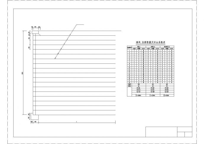加筋挡土墙工程图 11H＝9米A1型断面_图1