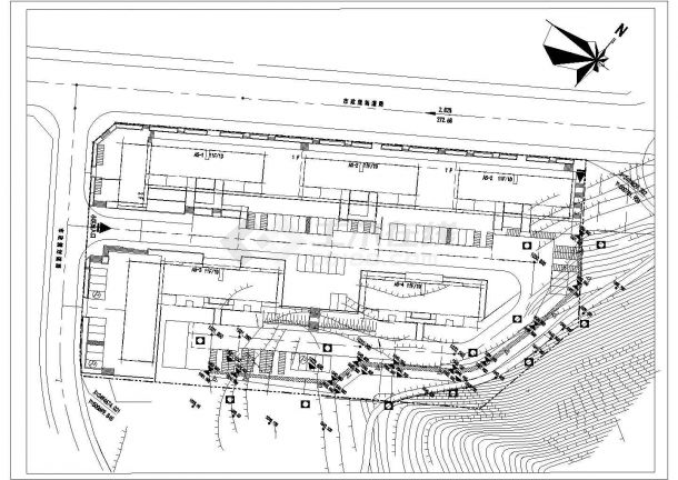 某建筑挡土墙设计CAD施工图-图一