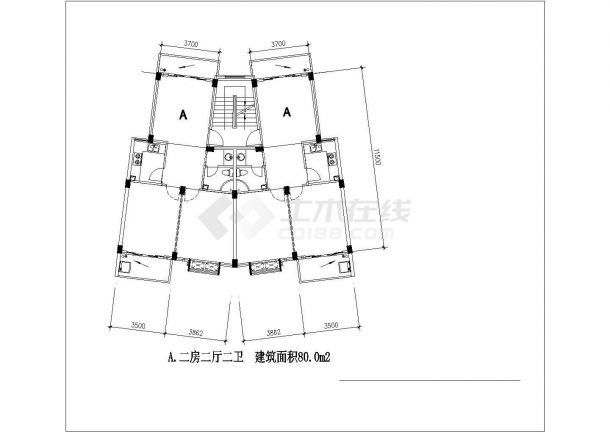 昆山市福黎花园小区经典热门的平面户型设计CAD图纸（共19张）-图一