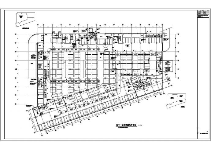 河北唐山古冶金街大型商场暖通设计施工图（含设计说明，二类多层建筑）cad图纸_图1