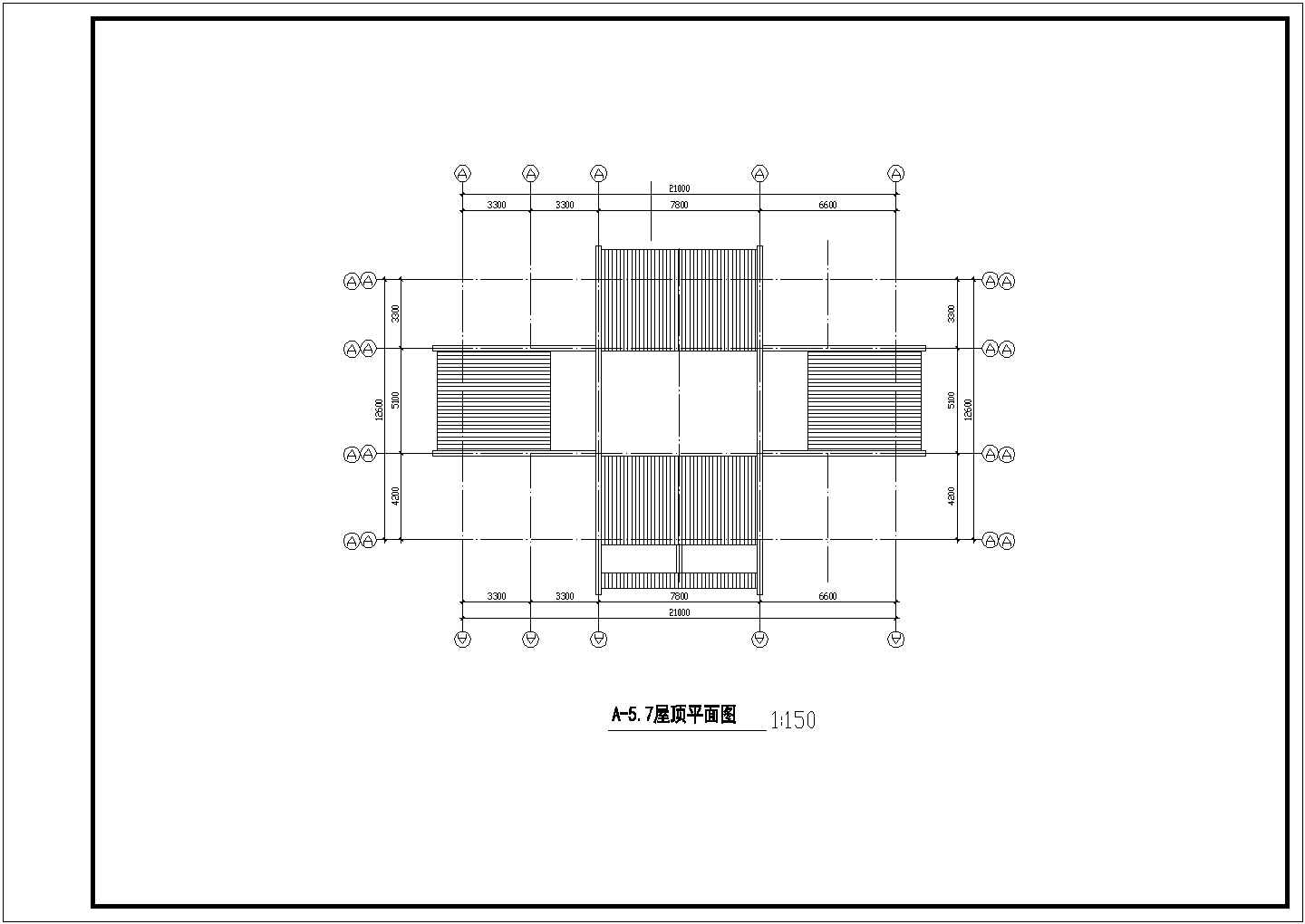 上海奉贤区某小区5+1跃层住宅楼平面设计CAD图纸（每层1梯2户）