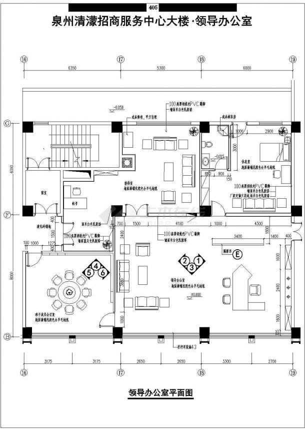 宿迁招商服务中心大楼办公装修详细建筑施工图-图一