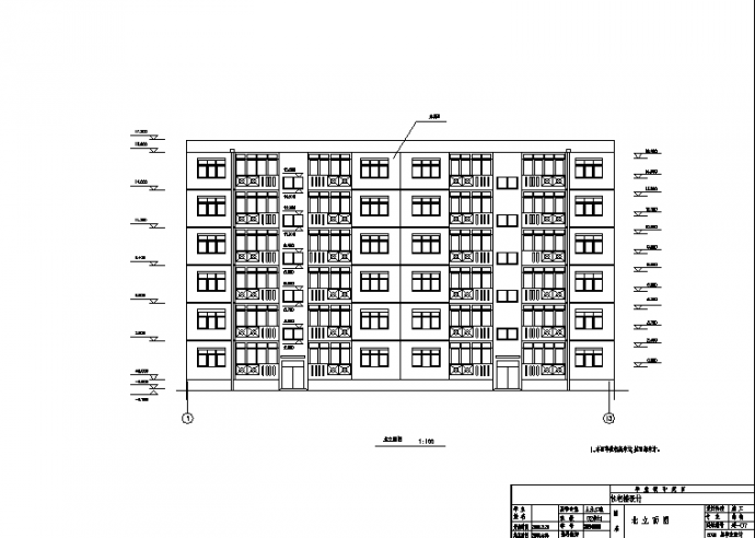 土木工程毕业设计_2454平方米六层8度区砖混住宅楼毕业设计施工cad图纸_图1