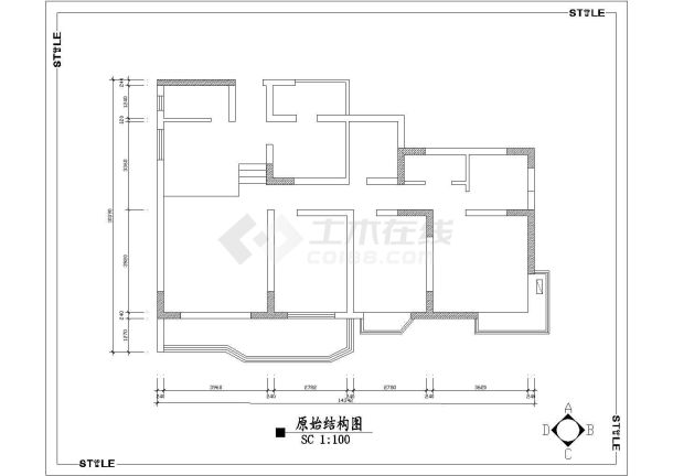 小苑新区家居全套装修设计施工图-图二