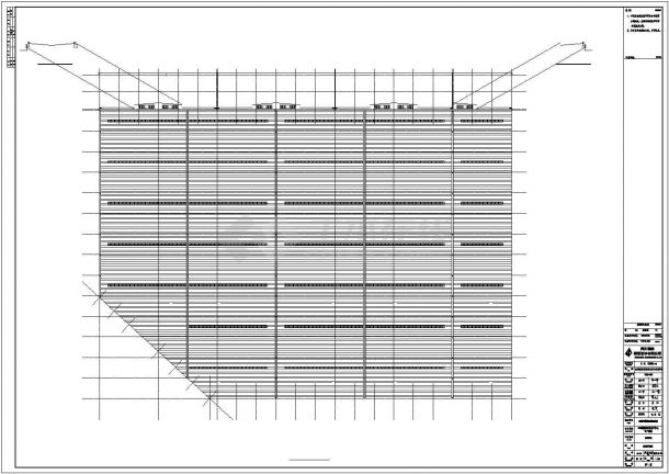 某公司单层轻钢结构生产车间设计cad全套建筑施工图（含设计说明，含3套设计）-图一