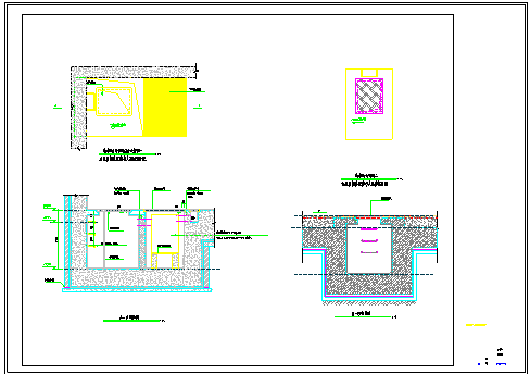 集水坑(带隔油池)大样图CAD-图一