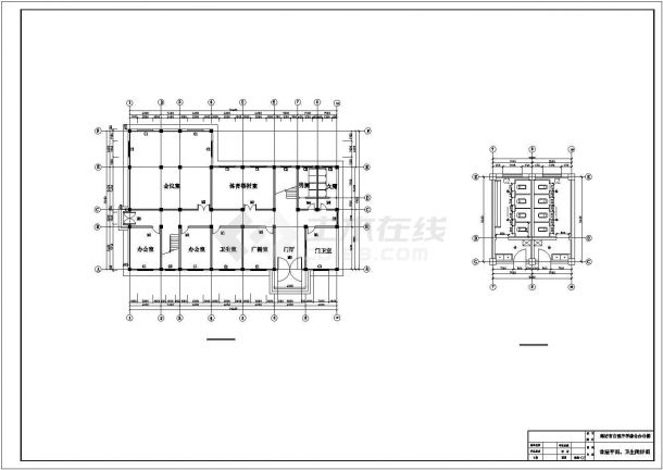 土木工程毕业设计_某5层框架结构中学综合楼毕业设计cad全套建筑施工图（含设计说明，含结构设计，含计算书）-图二