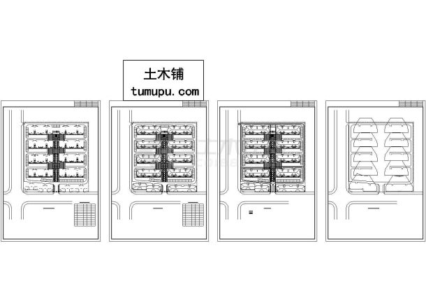 南京浦口区某高档社区平面规划设计CAD图纸（含交通和日照分析图）-图一