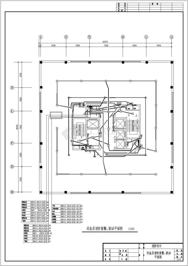 漳州大厦消防系统CAD电气设计完整图-图一