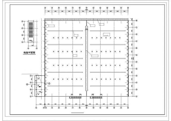 单层11453平米轻钢结构刹车片公司厂房建筑图（长108米 宽99米 ）_图1