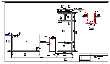 江苏3T纺织废水处理工程cad设计图纸-图二