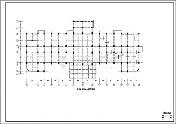 医院门诊楼综合楼加固改造结构施工CAD图-图一