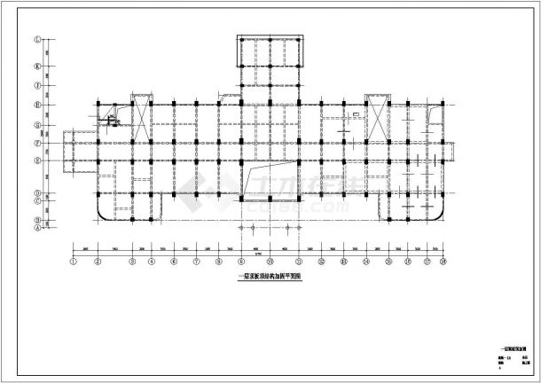 医院门诊楼综合楼加固改造结构施工CAD图-图二