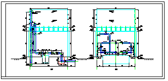 某氮压机软化水cad工程施工图_图1